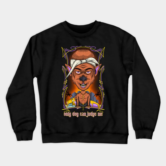 2pac Crewneck Sweatshirt by Il villano lowbrow art